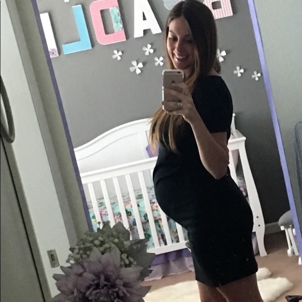 Black maternity dress